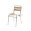 ZT-1076C Aluminum wooden armless chair for restaurant