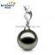10 -11 mm highlight luster beautiful black color prefect round Tahiti pearl pendant