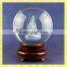 80mm Crystal Ball Laser Engraved Crystal 3D Buddha With Red Wooden Base
