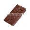 2016 Crocodile Leather Wallet Wallet With Mobile Phone Holder Violet Purse Wallet