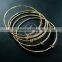 65mm diameter 14K light gold plated brass faceted simple adjustable wiring bracelet for beading 1900076