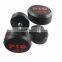Round Fixed Rubber Dumbbell With Colorful Logo