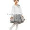 2016 Latest Design Pettiskirt Soft Touch Tutu Pettiskirt Fluffy Skirt Chiffon Pettiskirts and long sleeve top For Baby Girls