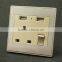 New design electric sockets and switches uk standard usb wall power socket