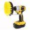 Professional factory Industrial yellow color round wheel drill brush for cleaning