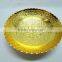 Gold plated brass bowl for home decoration, wedding gift and return gift