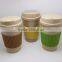 Take Away Coffee Cup Mug with Lid Biodegradable Bamboo Fiber Mug with Silicon Sleeve