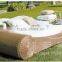 Wholesale PE ratan sun bed,beach bed,rattan outdoor furniture