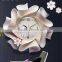 M22A Momoda Living Room Creative Modern Hanging Fancy Elegant3D Flower Wall Clock Quiet Quiet Quartz Decoration Large Wall Clock