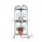 2016 Unique Design 3 layers Metal Material Metal wire flower rack