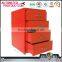 Office simple design modern movable metal locker desk with drawers