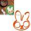 Bunny fried egg mold/pancake ring/multi shapes silicone egg shaper mold