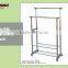 Laundry Room Adjustable 2 Tire Double Rolling Garment Rack Clothes Rack