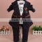 Wholesale vertical stripe three-piece boys suit of 0-3 years old