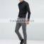 Custom Long Sleeve Spread Collar Mens 97% Cotton 3% Elastane Stretch Slim Fit Casual Black Solid Fashion Shirts