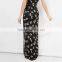 MGOO Brand Design Fashion Women Long Skirts China Chiffon Maxi With Floral Black Long Skirt 15146A916