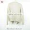 White Big Collar Womens Jerseys Knitted Cardigan Sweater