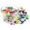 Colorful Different Size 2-Holes Decorated Buttons Craft Plastic Button Round