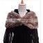 SJ044-01 OEM Size Fur Scarf Chinese Fur Factory Sale Lady Brown Rabbit
