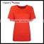 T092-1643O Short Sleeve V-Neck Custom Performance Polyester Spandex Women Outdoor T shirt