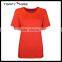 T092-1643O Short Sleeve V-Neck Custom Performance Polyester Spandex Women Outdoor T shirt