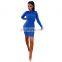 Europe And America Sexy Long Sleeve Package Hip One-Piece Dress