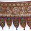 Ethnic Embroidered Window Topper Valance Authentic Decor Door Valance Vintage Tribal Valance