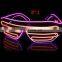 El glasses glow light up Shutter EL Wire party glasses