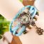 Hot selling Fashion style New products Charm lady Vintage style Wrist Leather band geneva promotional gift Watch very fashion