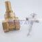 Brass gate valve with lock DN15 1/2 DN20 3/4 DN25 1" inside the triangle key water pipe water meter front anti-theft lock valve