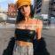 European 2020 Women sexy navel camisole female blouses leather sexy tops