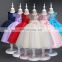 2020 summer Children frock dresses girl birthday party flower embroider lace sleeveless boutique kids frocks