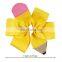 free shipping 5" Pencil Hair Bow Back to School Hair Bowknot crayon hairs clip School Hair Bows 9colors
