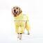 HOT SALE Manufacturers  Spring and summer pet raincoats clothes PU reflective dog hooded raincoat