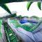 Green Tropical Waterslide Pool Commercial Grade Inflatable Marble Water Slide Kids Adults