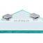 GF006 Corner Pentagon Glass Chrome Floating Glass Shelf Brackets