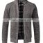 Men's clothing coat loose sweater men's casual knitted zipper cardigan stand collar jacket plus size jacket