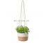 Latest Manufacturing Supplier Wholesale Artificial Woven Garland Hanging Plant Basket