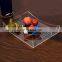 Custom Clear Acrylic Serving Tray Acrylic Curved Tray for Resturant or Home