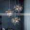 Modern Stainless Steel Chandelier Living Room Creative LED Pendant Light Gold/Chrome Dinning Room Tree Branch Ceiling Lamps