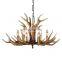 Nodic American Retro Bar Hanging Lights For Home Resin Antler Chandelier Light Pendant Lamp With Horn Deer