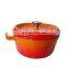 Russian White Metal Long Handle Baking Steamer Roasting Milk Cocking Enamel Pot
