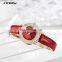 SINOBI Wristwatch for Women S9841L Glitter Ice Diamond Out Watches Chinese Red Vigorous Quartz Watch Mother's Gift Watch