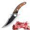 Professional Boning Knife High Carbon Steel Hammered Butcher Knife Meat Cleaver with leather sheath
