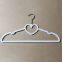 Cheap space-saving heart shape velvet hanger slim non-slip flocked hangers with 2 grooves