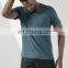 Quick Dry Round Neck Sports Gym Shirt Short Sleeve Solid Color Casual Men's T-Shirt Running Training Wear Clothing