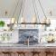 Copper Industrial Style Glass Lampshade Chandelier Ceiling Light Fixture For Living Dining Room Bedroom Kitchen Island Foyer