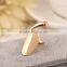 Factory wholesale cheap price gold plated finger nail finger ring