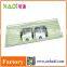 1.5m double bowl stainless steel sink with double drainboard HD15050D
