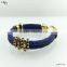 2016 New Arrival Genuine Natural Leather Bracelet, Bracelet With Diamond, Leather Bracelet For Men